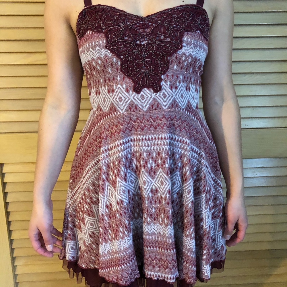 Party dress from Free People; straps removable
